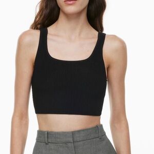 Aritzia Babaton Sculpt Knit Squareneck Cropped Tank Size S. Tags Attached.